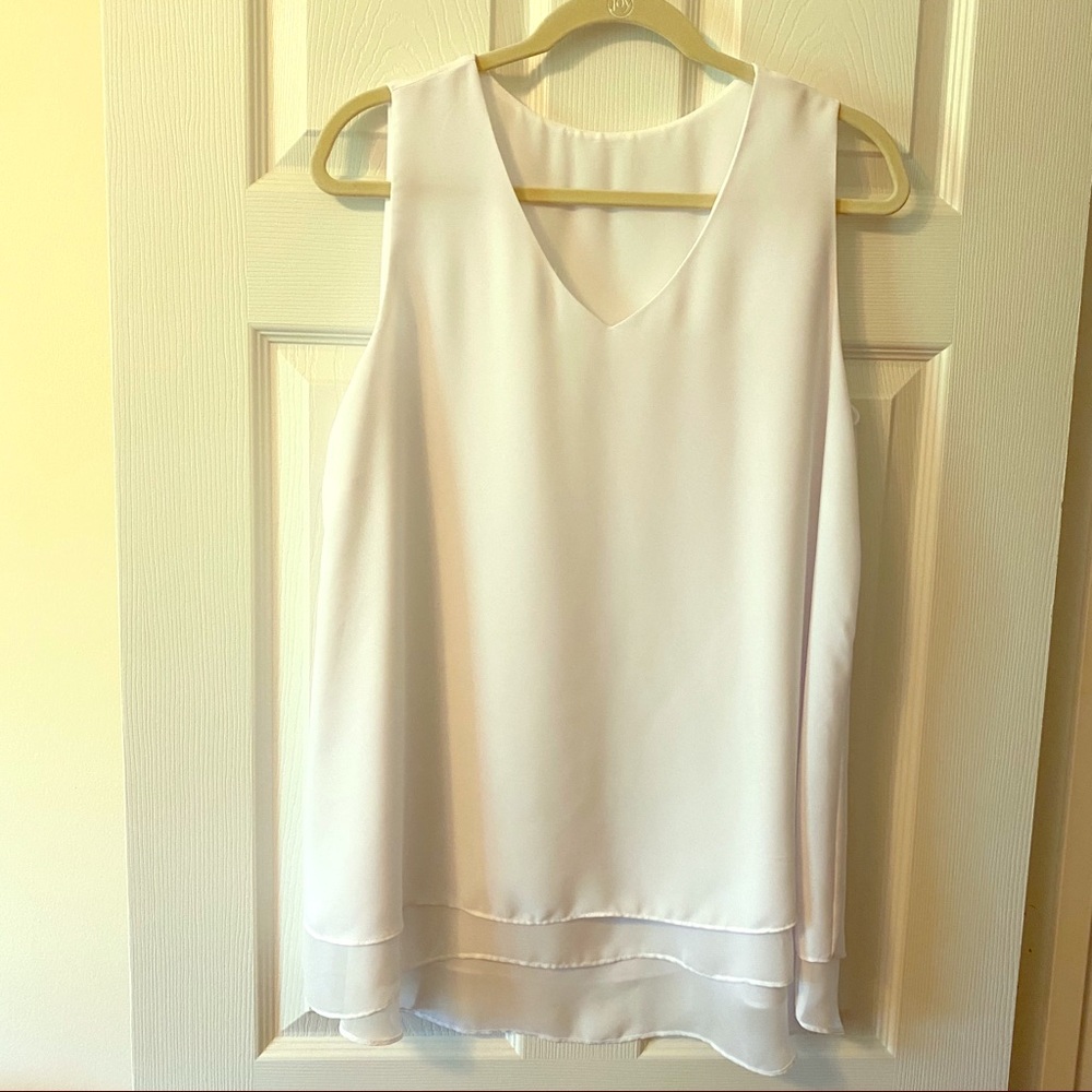 V-Neck Layered Sleeveless Blouse